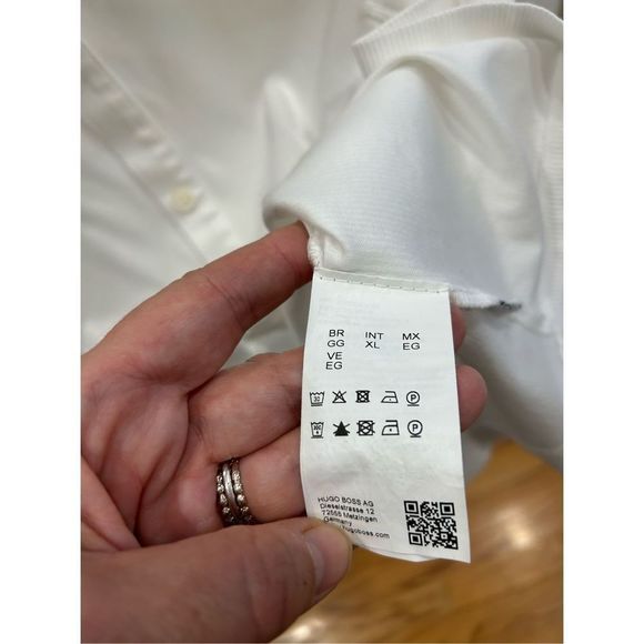 Hugo BOSS Men’s Slim fit Mercerized %Cotton Button Down Dress Shirt Top with Col - Picture 5 of 6